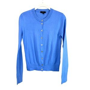 J. Crew Button Front Knit Cardigan Sweater Blue XS